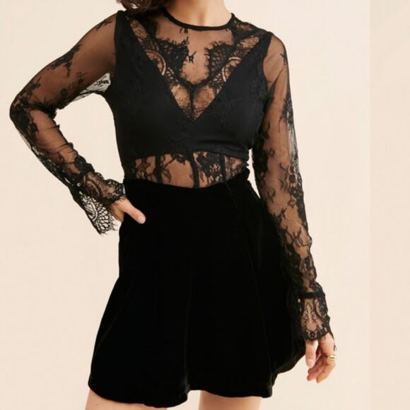 Free People Dresses & Skirts - Free People Marlie Mini Dress Black Small